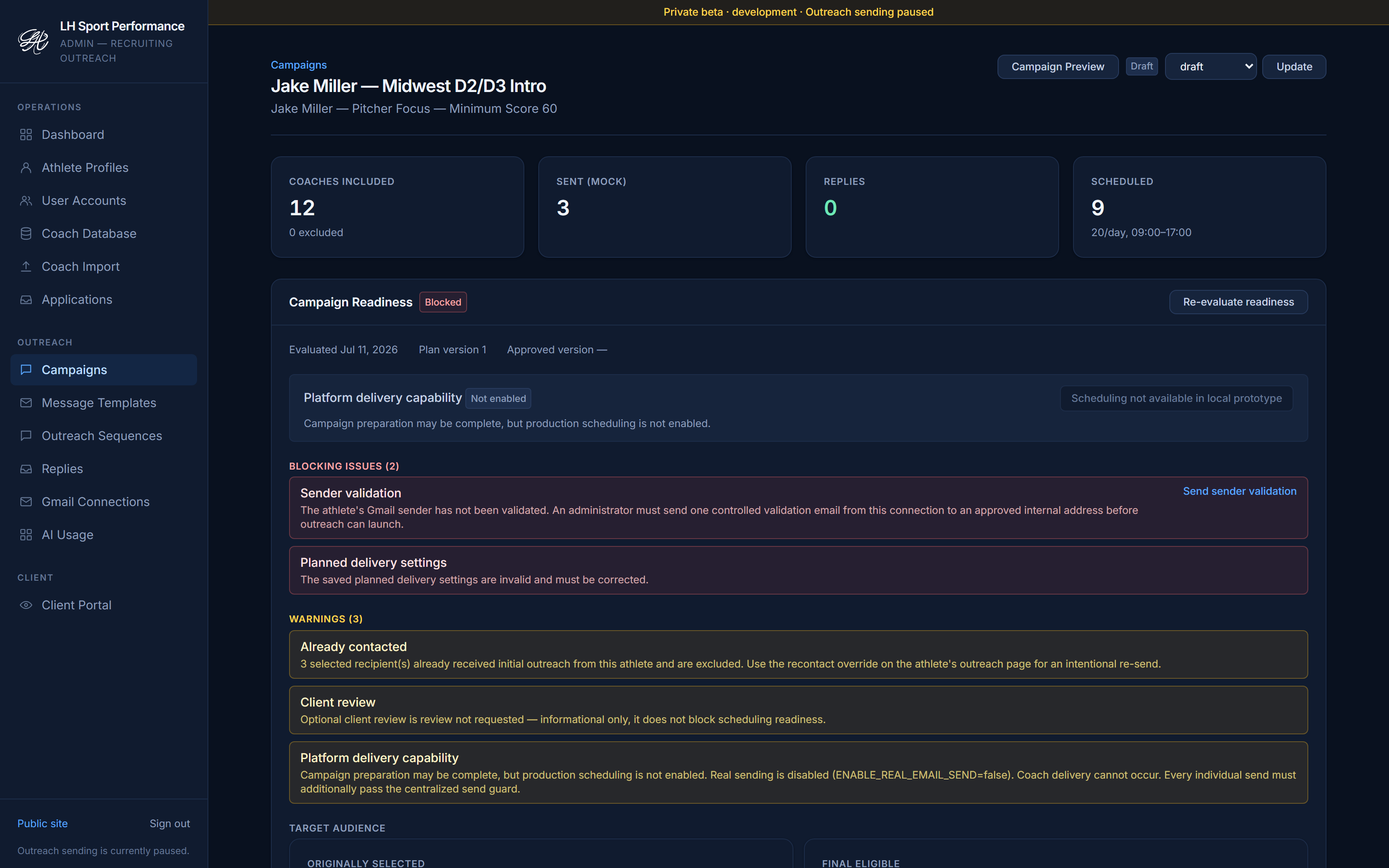 Campaign readiness checklist before launch